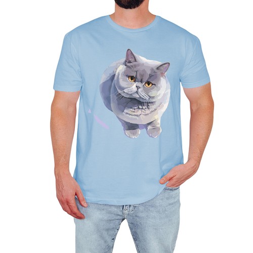 Shirt uomo gatto pelo corto - t-shirt,