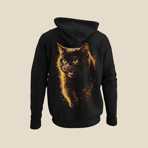 Felpa con cappuccio nera