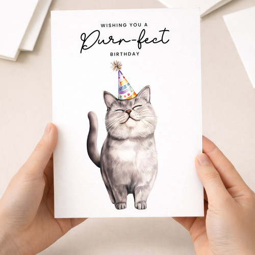 Biglietto compleanno gatto - biglietto,