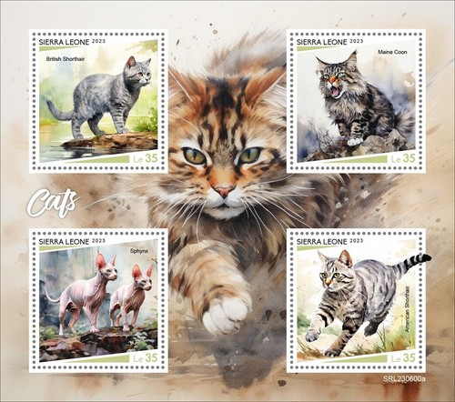 Francobolli gatti british - francobolli,
