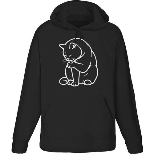 British shorthair cat licking - 'british,